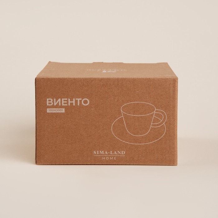 Чайная пара керамическая SL Home «Виенто», 2 предмета: чашка 250 мл, блюдце d=15 см, цвет бежевый Чайная пара керамическая SL Home «Виенто», 2 предмета: чашка 250 мл, блюдце d=15 см, цвет бежевый