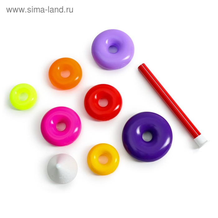 Пирамидка 7 колец с конусом № 2 Пирамидка 7 колец с конусом № 2