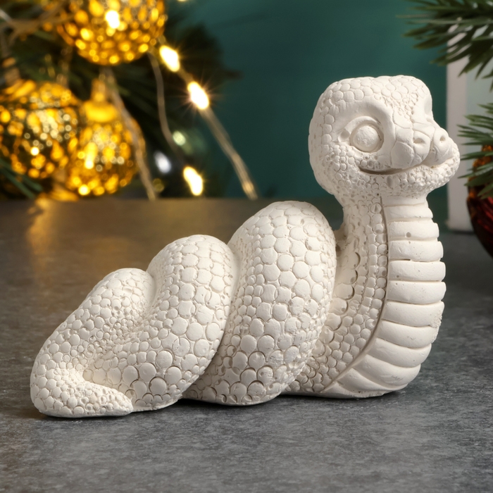 Новый год. Символ 2025. Фигура для раскраски  Новый год. Символ 2025. Фигура для раскраски "Змейка спиралька", 4х7х4см