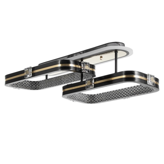 Люстра с ПДУ Люстра с ПДУ "Тильда" 2хLED 88Вт 3000-6000К RGB черный золотой 60х35х16см