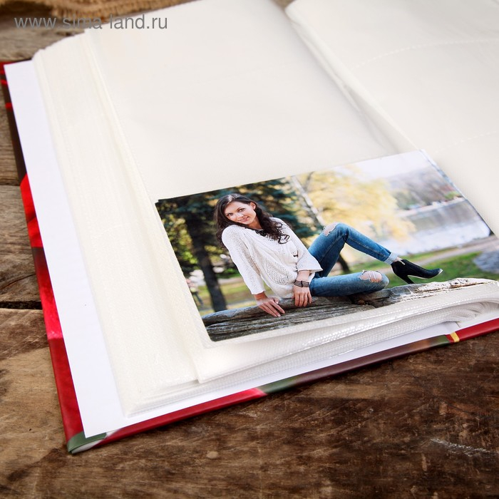 Фотоальбом на 300 фото 10х15 см  Фотоальбом на 300 фото 10х15 см "С любовью. Роза" 33,5х17,5 см
