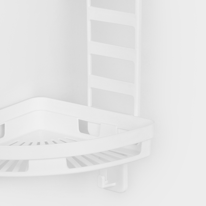 Полка угловая «Трансформер», 25×18×58 см, цвет белый Полка угловая «Трансформер», 25×18×58 см, цвет белый