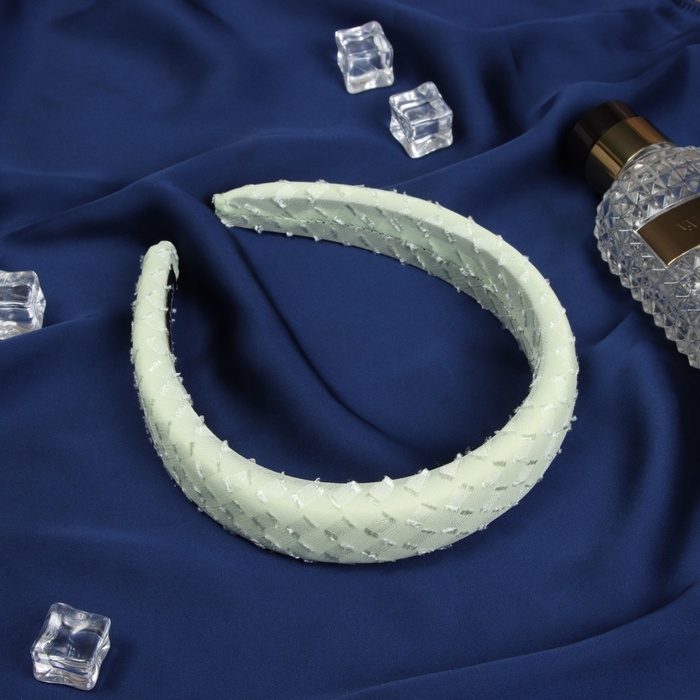 Ободок для волос Ободок для волос "Жаннет" стиль, 3 см, зелёный