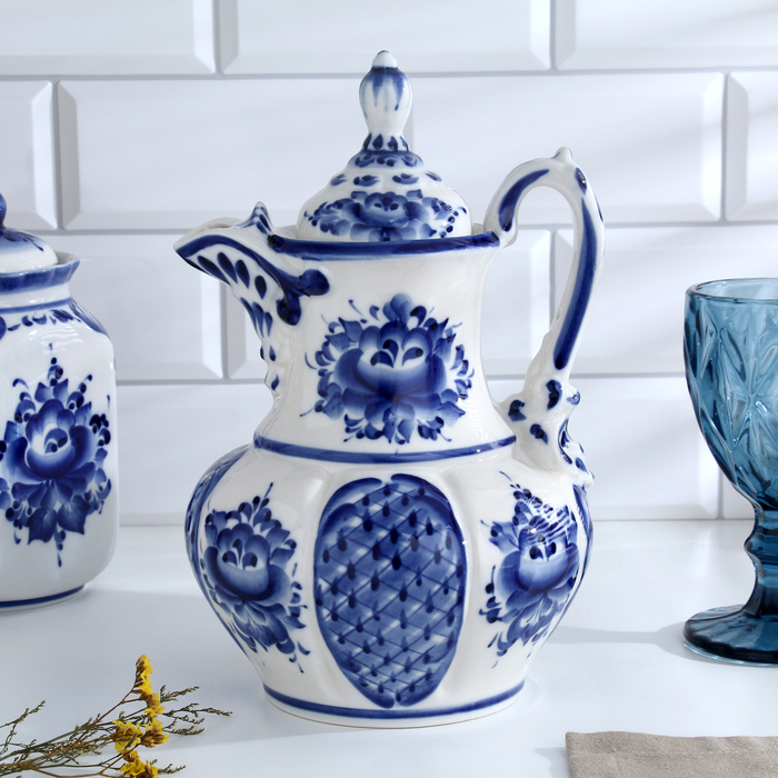 Кувшин «Восточный», 15х18х27 см, 1,76 л, гжель Кувшин «Восточный», 15х18х27 см, 1,76 л, гжель