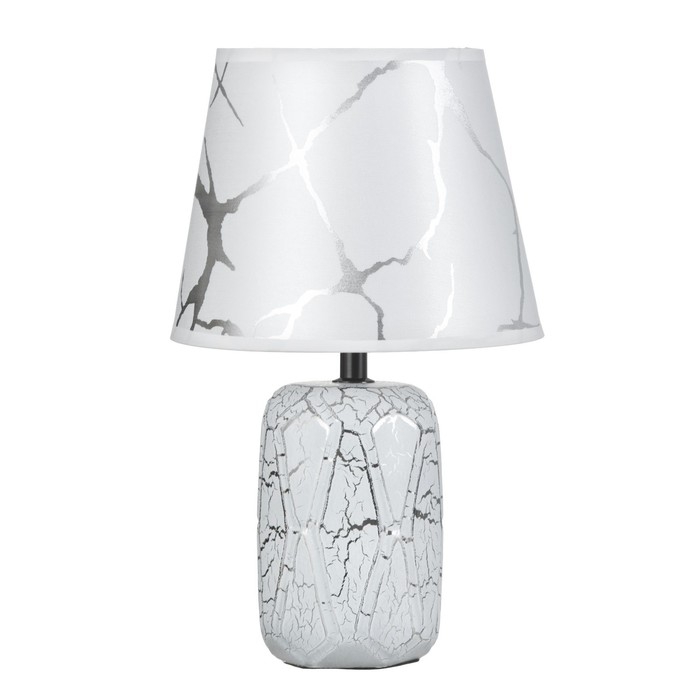 Настольная лампа Настольная лампа "Анде" Е14 40Вт бело-серебристый 20х20х33 см RISALUX