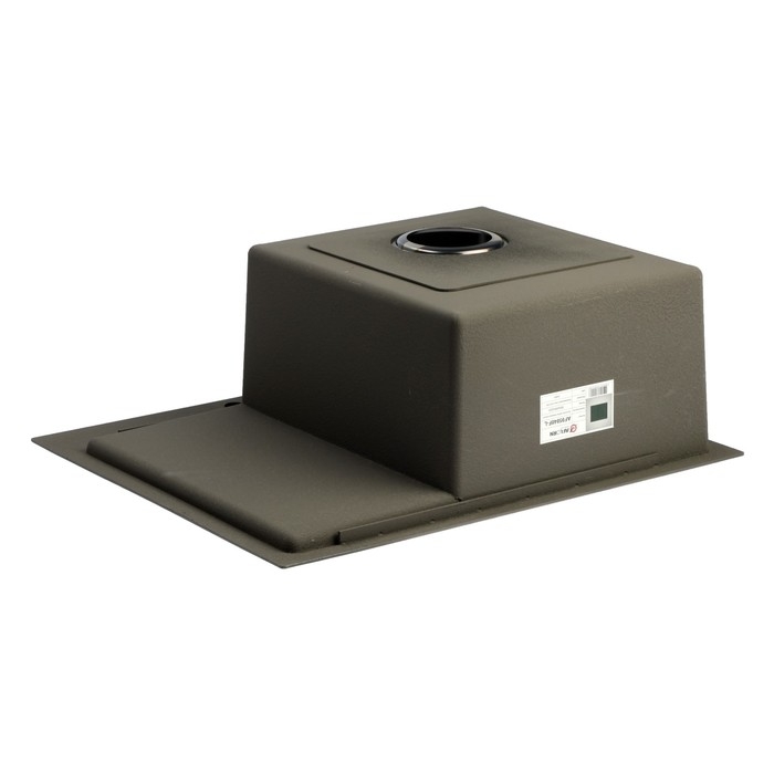 Мойка кухонная AFLORN AF95848F-L, врезная, левая, S=3 и 0,8 мм, 58х48х22 см, сифон, графит Мойка кухонная AFLORN AF95848F-L, врезная, левая, S=3 и 0,8 мм, 58х48х22 см, сифон, графит