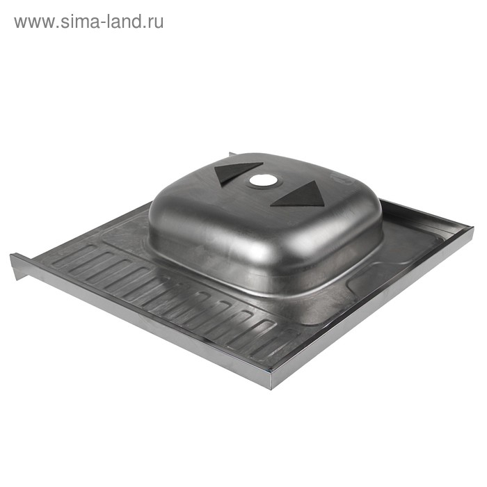 Мойка кухонная  Мойка кухонная "Владикс", накладная, без сифона, 60х60 см, левая, нержавеющая сталь 0.4 мм