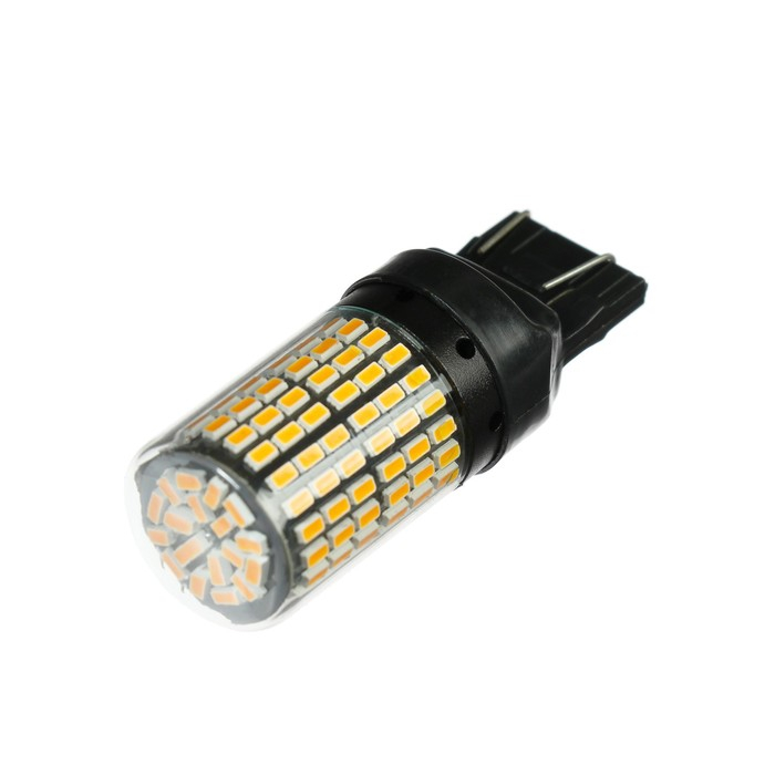 Автолампа светодиодная W21W 1156, 144 SMD, 12 В, CanBus, свет оранжевый Автолампа светодиодная W21W 1156, 144 SMD, 12 В, CanBus, свет оранжевый