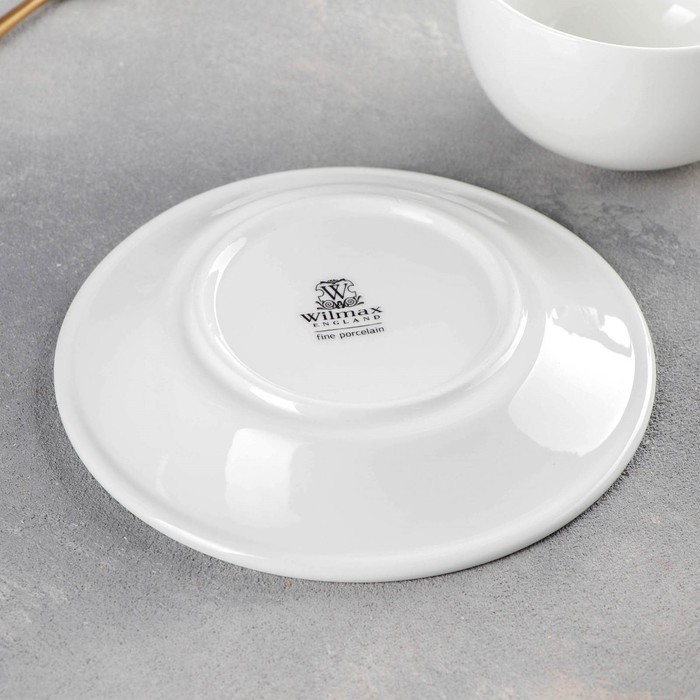 Чайная пара фарфоровая Wilmax Olivia, 2 предмета: чашка 250 мл, блюдце d=15 см, цвет белый Чайная пара фарфоровая Wilmax Olivia, 2 предмета: чашка 250 мл, блюдце d=15 см, цвет белый