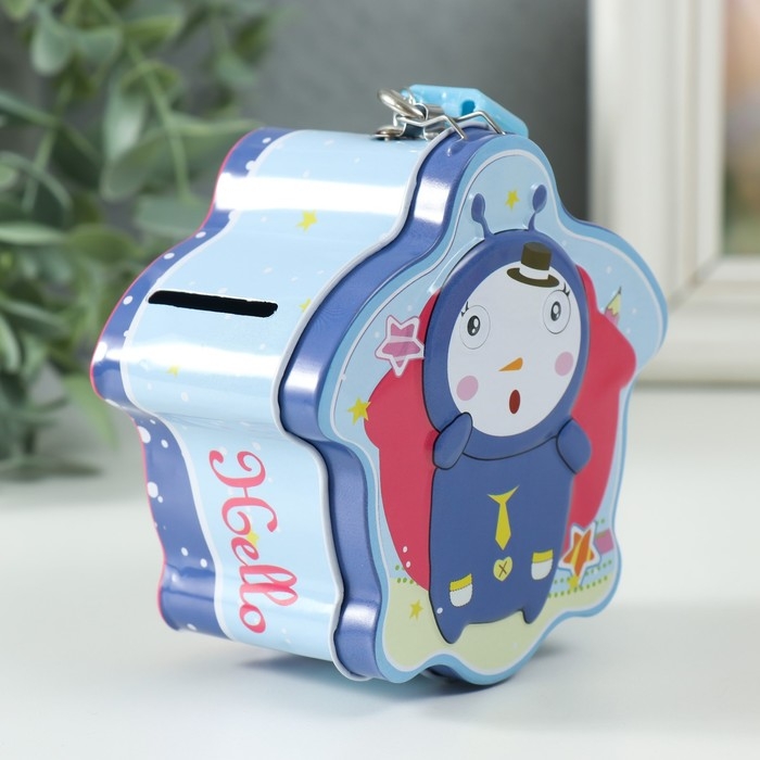 Копилка металл Копилка металл "Забавный пришелец" МИКС 5,5х9,5х10 см