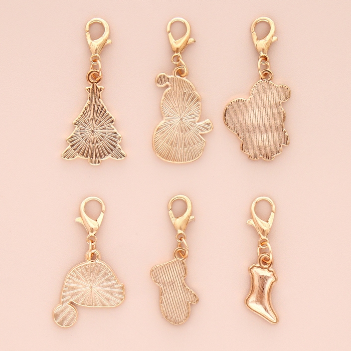 Набор адресников - брелоков Набор адресников - брелоков "Новогодний №1"