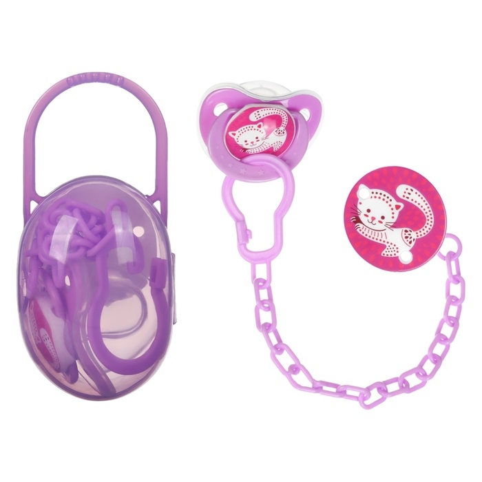 Соска - пустышка силиконовая ортодонтическая, от 0 мес., с колпачком, в контейнере + держатель, цвет МИКС Соска - пустышка силиконовая ортодонтическая, от 0 мес., с колпачком, в контейнере + держатель, цвет МИКС