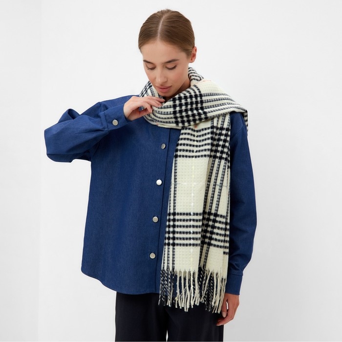 Шарф зимний объемный с кистями MINAKU 63*180 + 10 см Шарф зимний объемный с кистями MINAKU 63*180 + 10 см