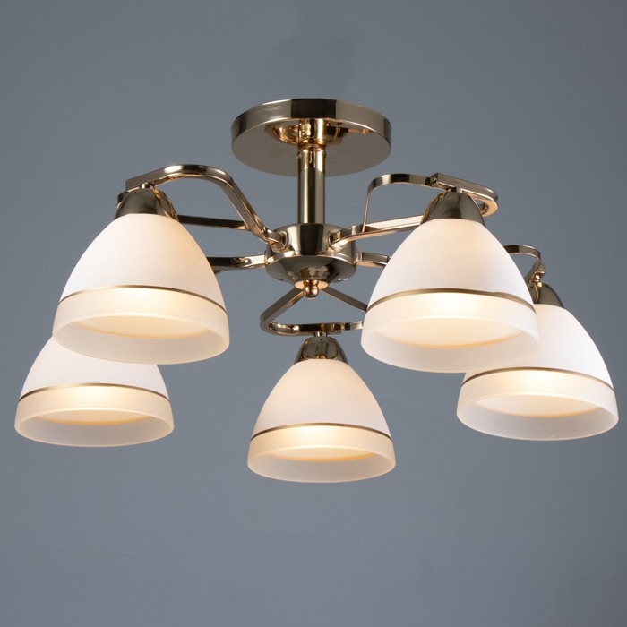 Люстра Люстра "Флёр" 5хЕ27 40Вт золото 57х57х25 см BayerLux