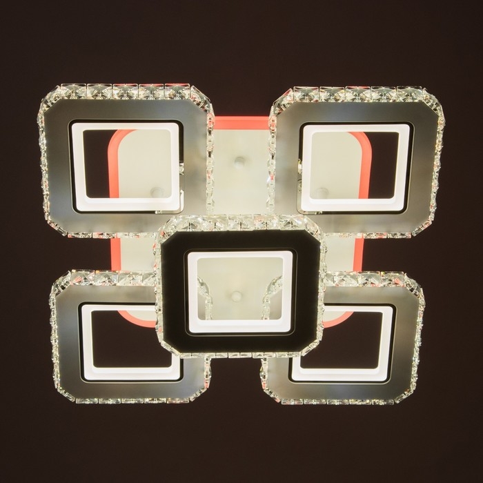 Люстра с ПДУ Люстра с ПДУ "Мия" 5хLED 150Вт 3000-6000К RGB белый 38х38х14см