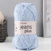 Пряжа "Jeans plus" 55% хлопок, 45% акрил 160м/100гр (75 св.голубой)