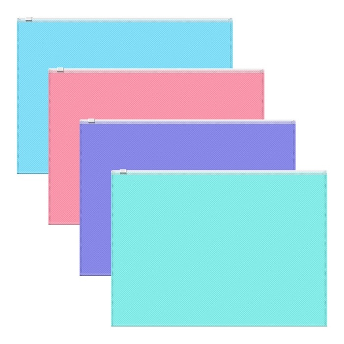 Папка-конверт на ZIP-молнии А4, 180 мкм, ErichKrause Fizzy Pastel, микс, до 100 листов Папка-конверт на ZIP-молнии А4, 180 мкм, ErichKrause Fizzy Pastel, микс, до 100 листов