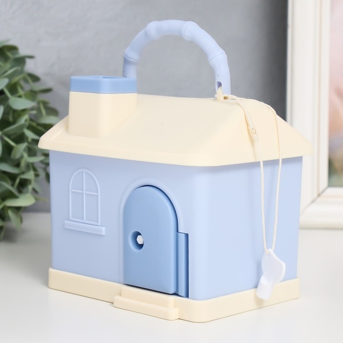 Копилка пластик Копилка пластик "Домик в нежных тонах" МИКС 14х10х13 см