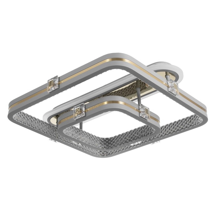 Люстра с ПДУ Люстра с ПДУ "Люминара" 2хLED 106Вт 3000-6000К RGB серый золотой 50х47х16см