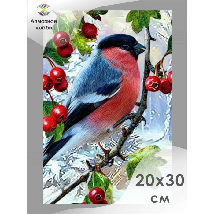 Алмазная мозаика «Зимняя птичка», 20 × 30 см Алмазная мозаика «Зимняя птичка», 20 × 30 см