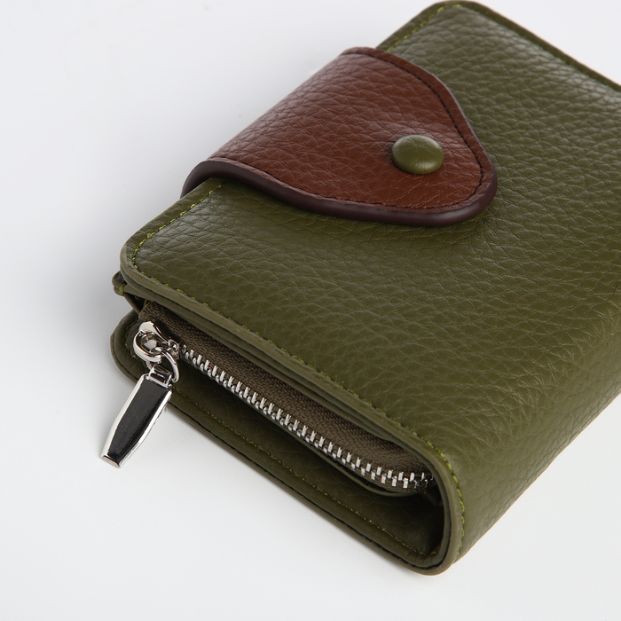 Кошелёк женский на магните, цвет зелёный Кошелёк женский на магните, цвет зелёный