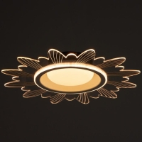 Люстра с ПДУ 1196/1 LED 52Вт 3000-6000К диммер белый-прозрачный 50х50х8 см BayerLux