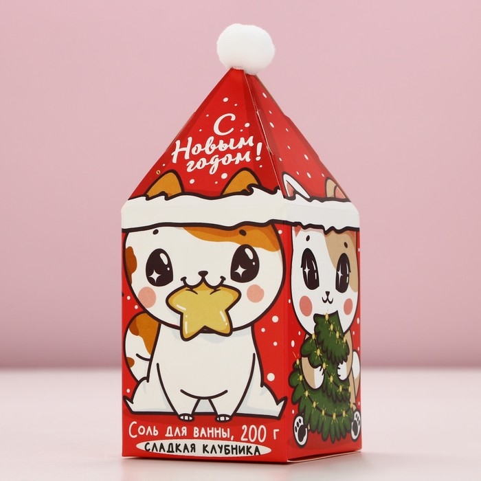 Соль для ванны «Замурчательного года!», 200 г, аромат сладкой клубники, Новый Год Соль для ванны «Замурчательного года!», 200 г, аромат сладкой клубники, Новый Год