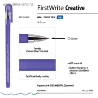 Ручка шариковая Firstwrite Creative, узел 0.5 мм, синие чернила, матовый корпус Silk Touch, МИКС