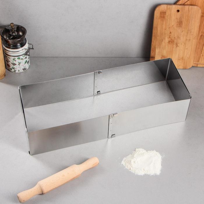 Форма раздвижная для выпечки «Прямоугольная», h-10 см, 18х32 - 26х50 см Форма раздвижная для выпечки «Прямоугольная», h-10 см, 18х32 - 26х50 см