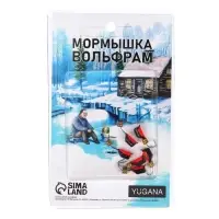 Мормышка Столбик чёрный, красное брюшко + тетро куб золотой, вес 1.7 г