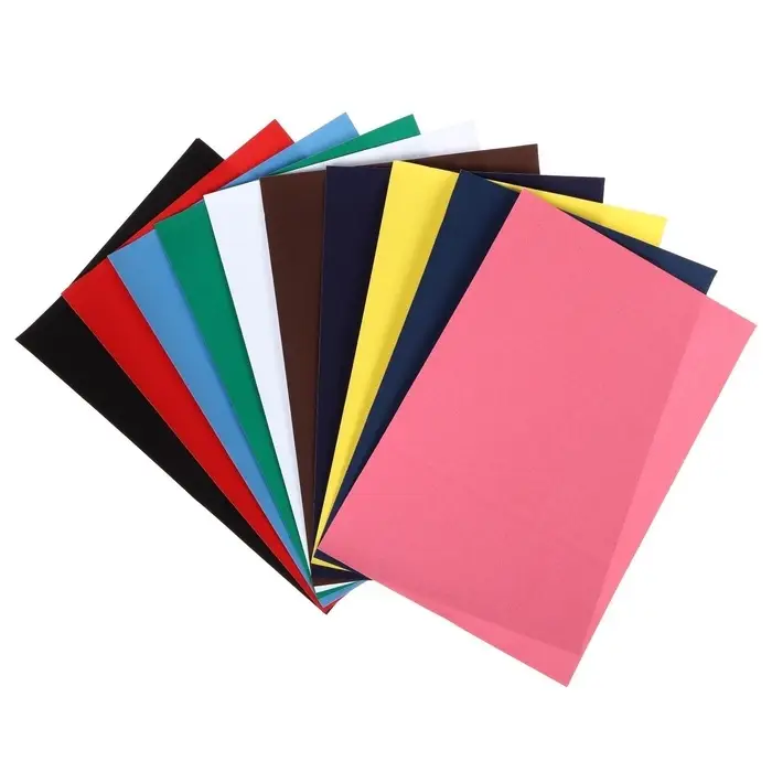 Набор бумаги бархатной А4, 10 листов, 10 цветов, плотность 110 г/м&sup2;
