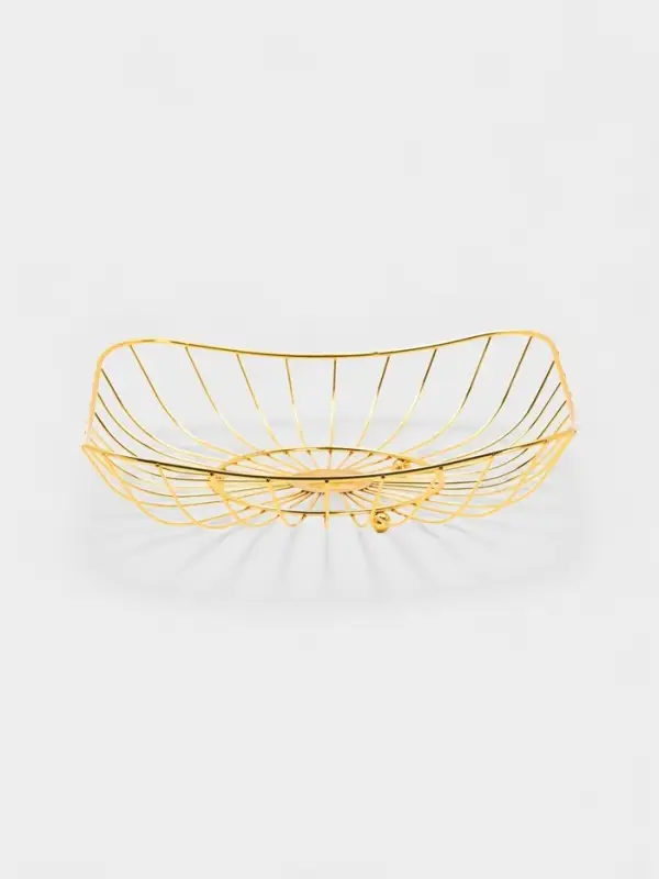 Ваза для фруктов Ваза для фруктов "Милена" 28*28*7 см, цвет золотой