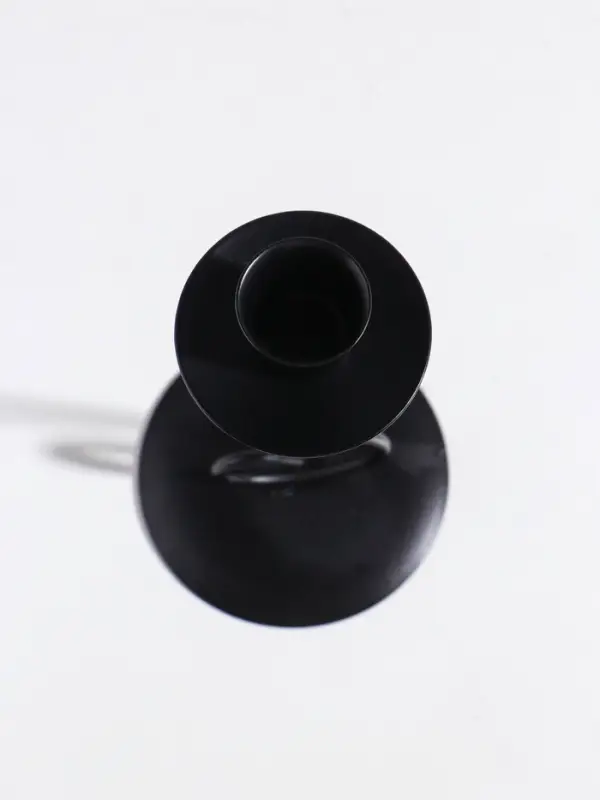 Подсвечник металл на 1 свечу  Подсвечник металл на 1 свечу "Завиток" d=2,5 см чёрный 9х9х16 см