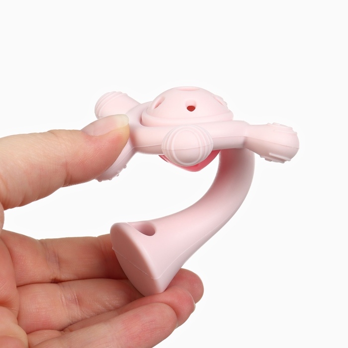 Прорезыватель силиконовый с погремушкой «Малыш», цвет розовый, Крошка Я Прорезыватель силиконовый с погремушкой «Малыш», цвет розовый, Крошка Я