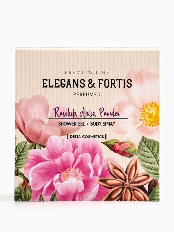 Набор женский VEGAN.Love.Studio  Набор женский VEGAN.Love.Studio "Rosehip, Anise, Powder": гель для душа 300 мл + спрей для тела 150