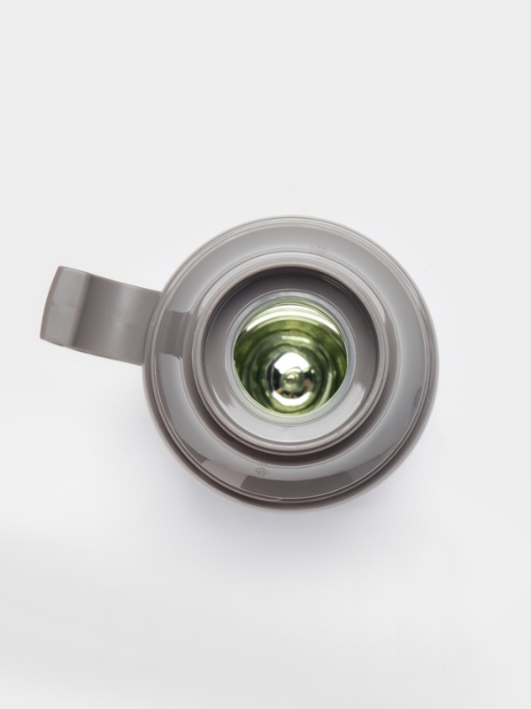 Термос 1 л, со стеклянной колбой, 11х31см, голубой