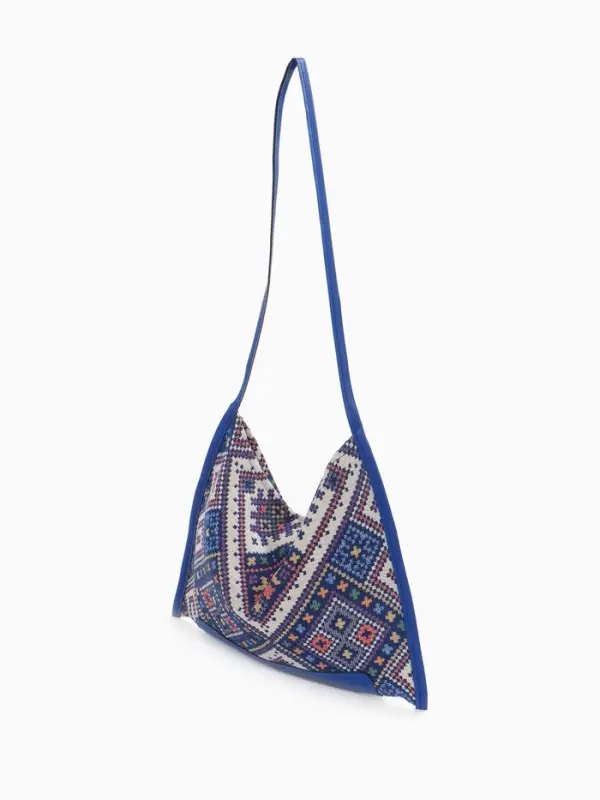 Сумка - шоппер женская на магните, 35&times;6&times;29 см, синяя