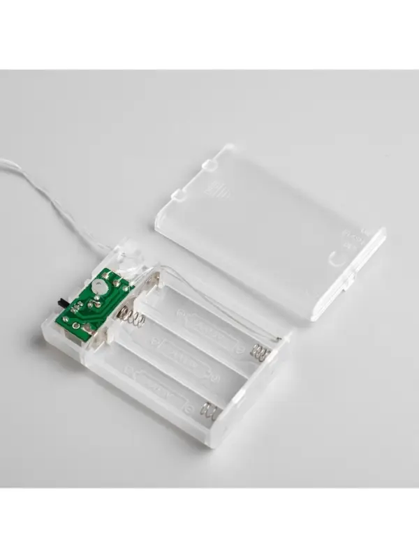 Гирлянда &laquo;Нить&raquo; 4 м, IP20, прозрачная нить, 40 LED, 2 режима, батарейки AAх3 (нет в комплекте), свечение фиолетовое