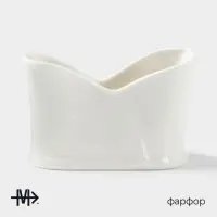 Салфетница Magistro &laquo;Бланш&raquo;, 11.5&times;5&times;8 см, фарфор, белая