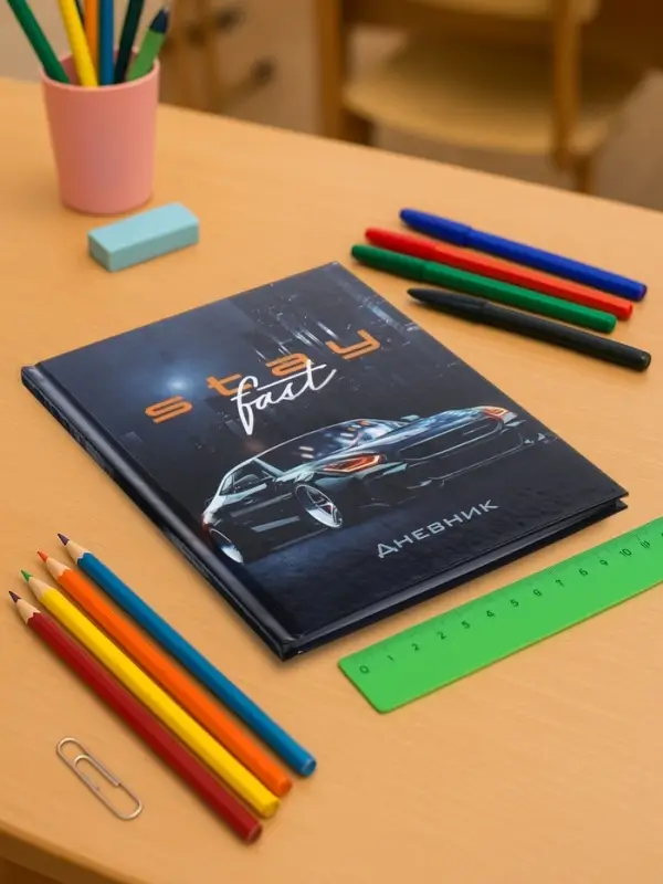 Дневник универсальный для 1-11 классов, &laquo;Тачка Stay Fast&raquo;, твердая обложка 7БЦ, глянцевая ламинация, 40 листов