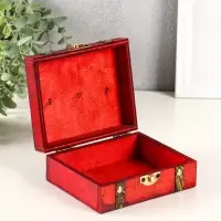 Шкатулка для украшений &laquo;Сундучок. Герцог&raquo;, дерево, состаренная, с заклёпками 5.5&times;13&times;10.2 см