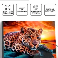 Алмазная вышивка полное заполнение &laquo;Гепард&raquo;, на раме, 40&times;50 см