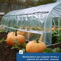 Плёнка из полиэтилена, техническая, толщина 120 мкм, чёрная, 10&times;3 м, рукав (1.5 м&times;2), Эконом 50%, для дома и сада, Greengo