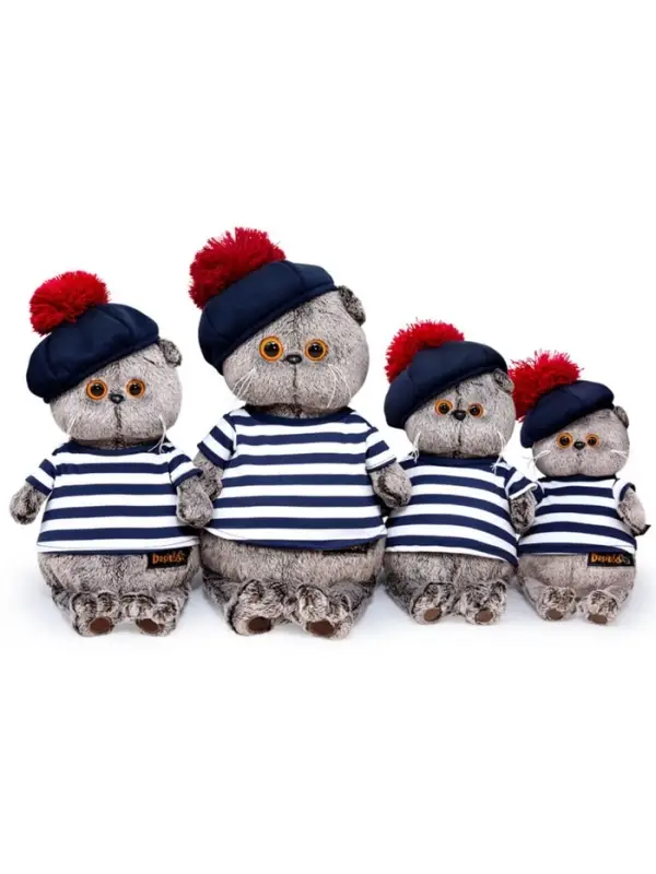 Мягкая игрушка &laquo;Басик&raquo;, в тельняшке и берете, 30 см