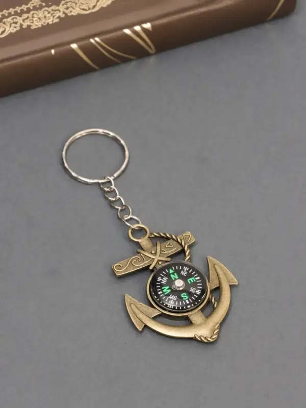 Брелок металл Брелок металл "Якорь с компасом" 5,8х4х0,8 см