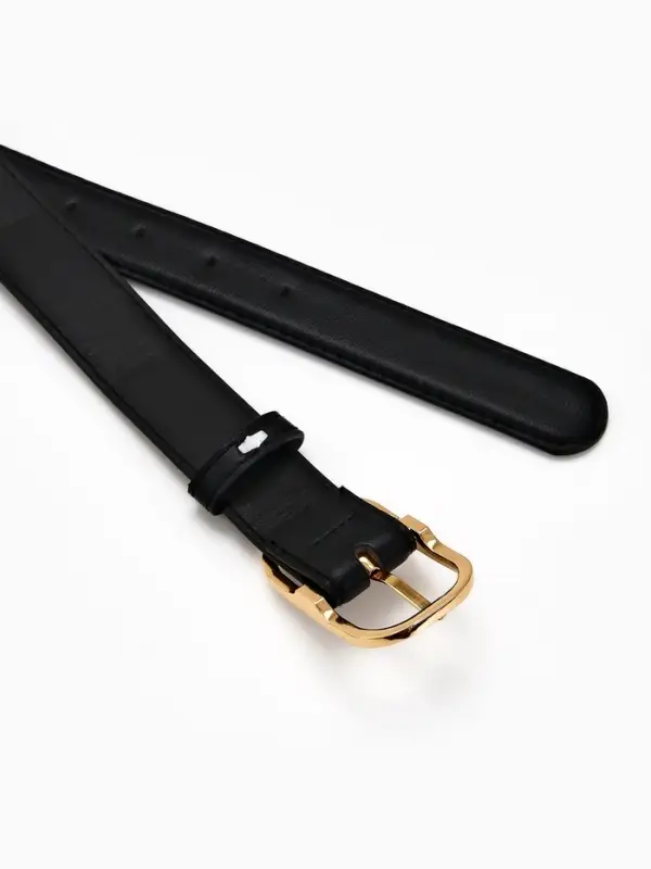 Ремень женский, 110&times;3 см, классическая пряжка металл, чёрный