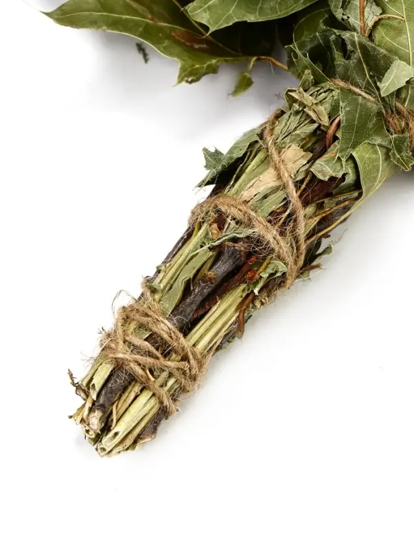 Веник для бани, дубовый, 55 см, с букетом из трав, &laquo;Добропаровъ&raquo;