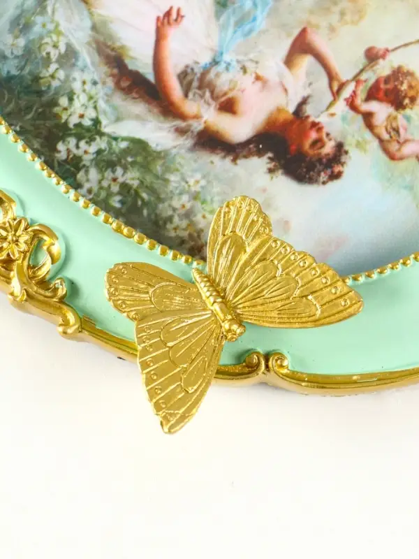 Фоторамка полистоун 13х18 см Фоторамка полистоун 13х18 см "Золотая бабочка" бирюза 23х18х2 см