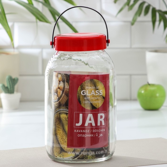 Банка стеклянная с крышкой Macro, 3 л Банка стеклянная с крышкой Macro, 3 л