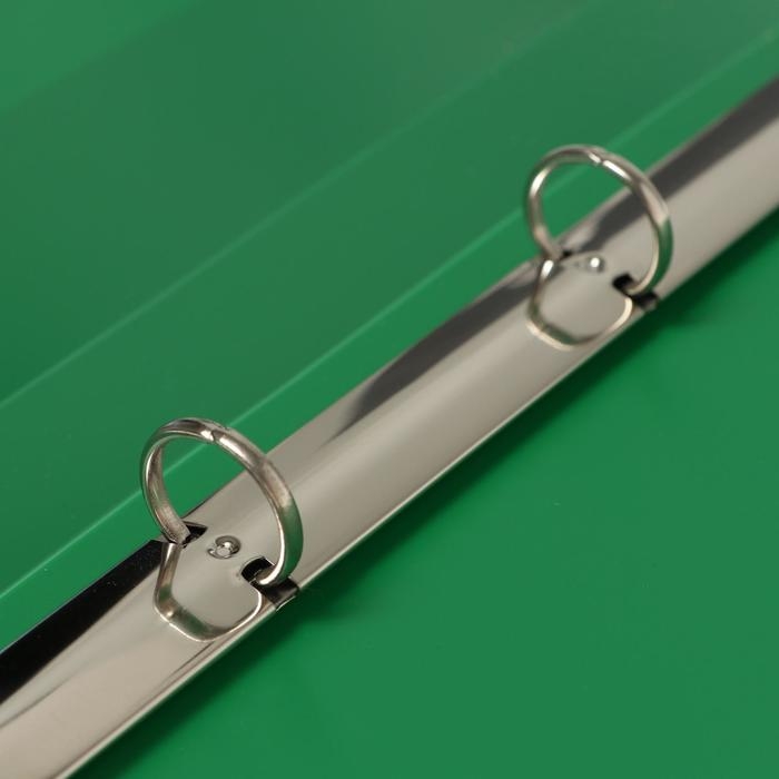 Папка на 4 кольцах А4, Calligrata, 25 мм, 700 мкм, внутренний карман, карман на корешок, зелёная Папка на 4 кольцах А4, Calligrata, 25 мм, 700 мкм, внутренний карман, карман на корешок, зелёная